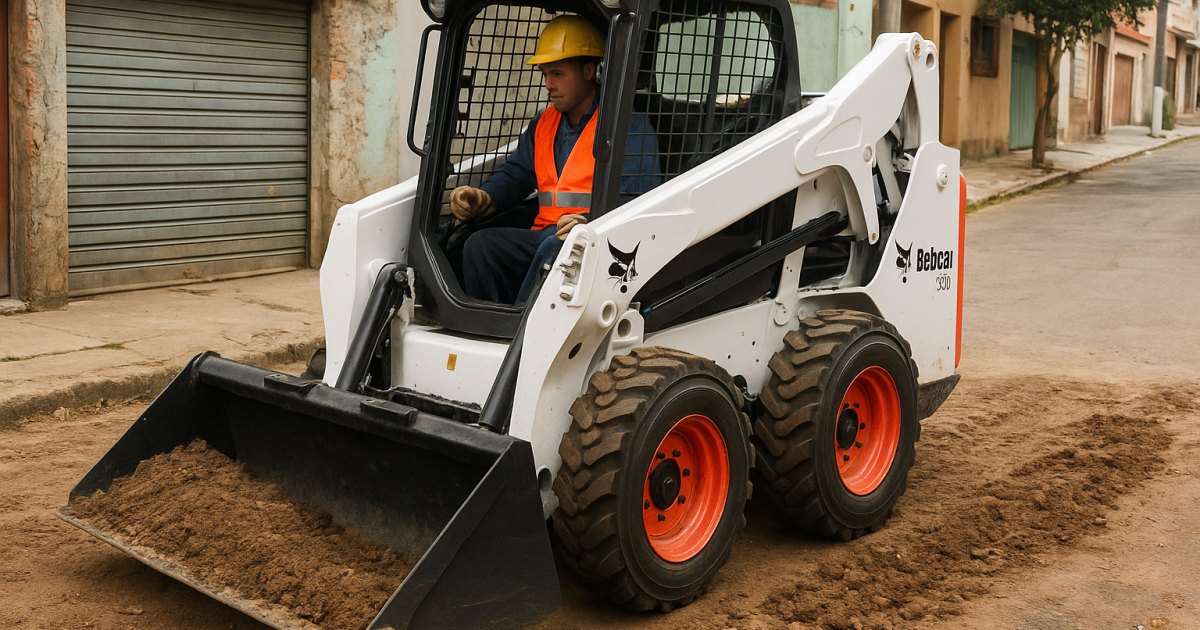 Excavator loading materials into a heavy-duty truck at a sunny construction site.