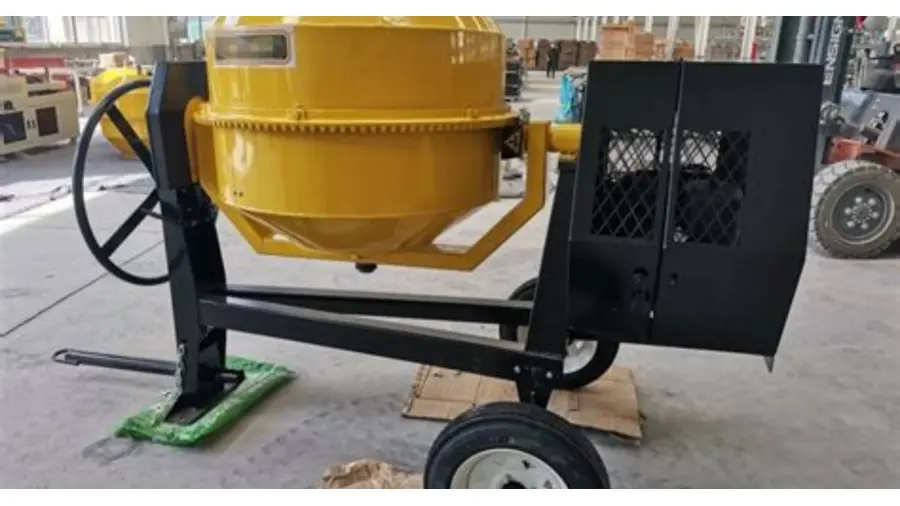 portable concrete mixer construction