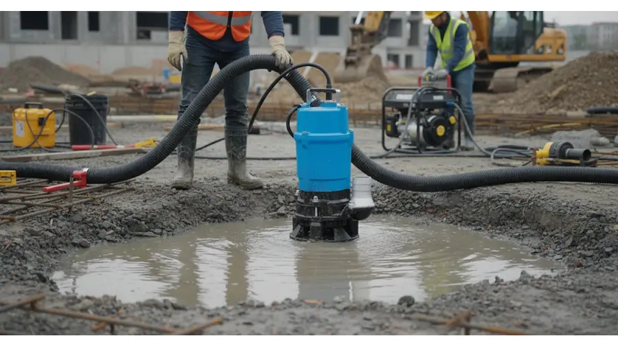 Drenagem temporária de água pluvial em Navegantes, Porto Alegre/RS: método executivo com Motobomba Schneider BCS para controle de acúmulo em áreas de obra